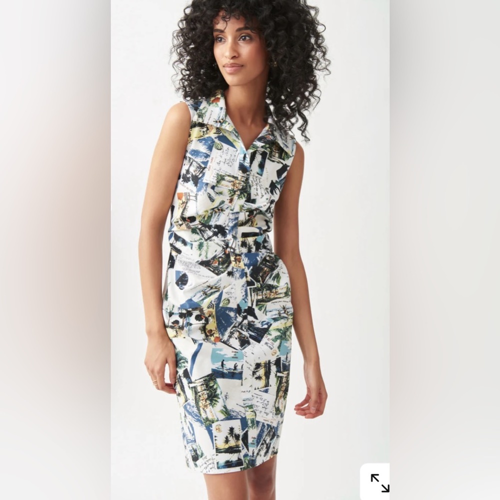Joseph Ribkoff dress postcard print size 8